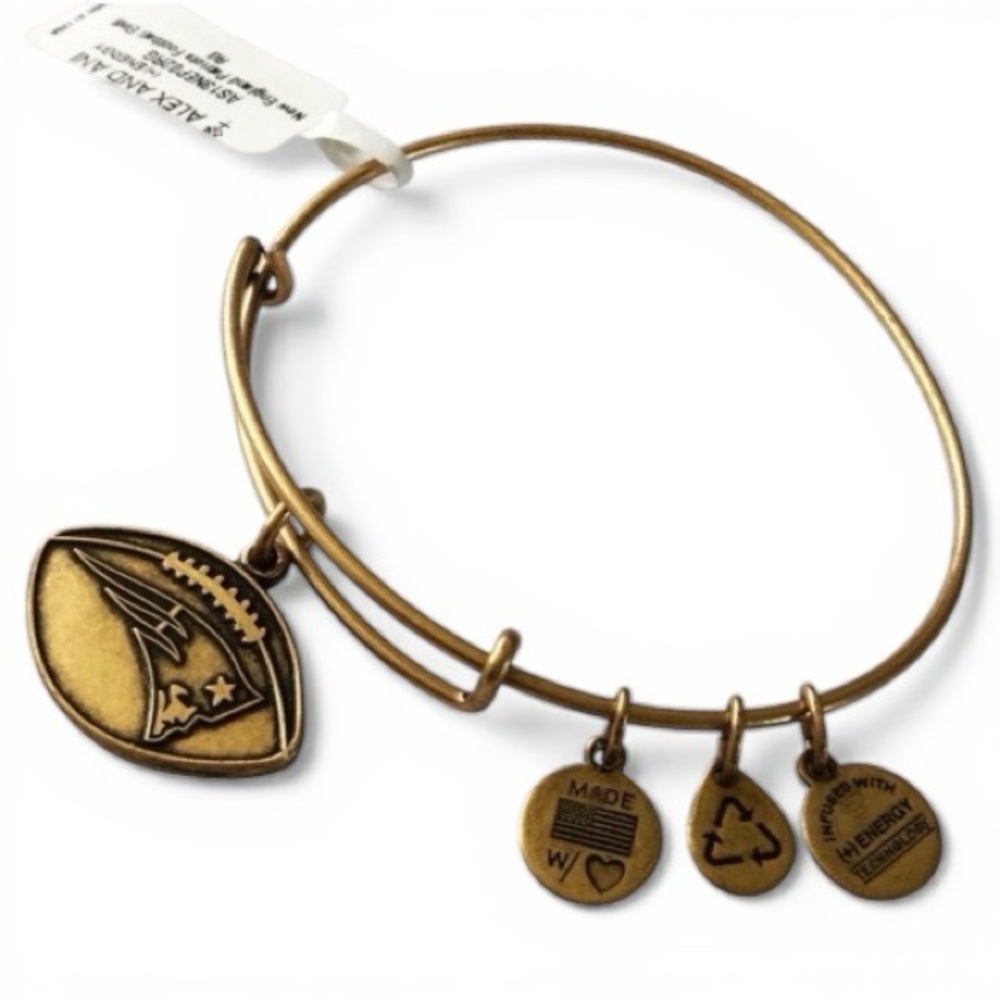 ALEX AND ANI NFL Patriots Football Charm Bangle Bracelet, RG – NWT - Picture 4 of 10